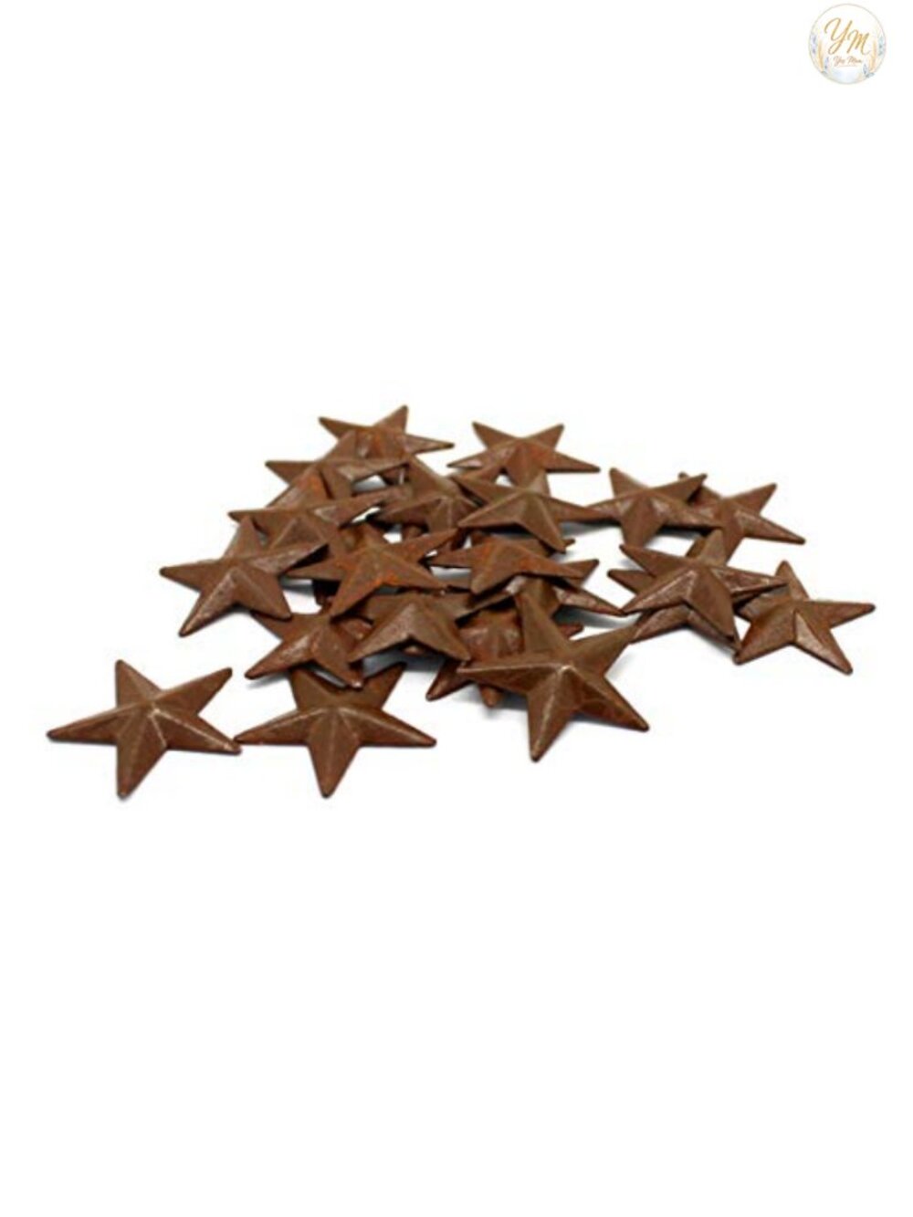 Rusty Mini Metal Barn Star Set of 52 Wall Decor Accents 1-Inch
